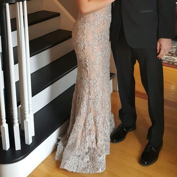 Jovani Gown with Lace Overlay - Picture 6 of 8